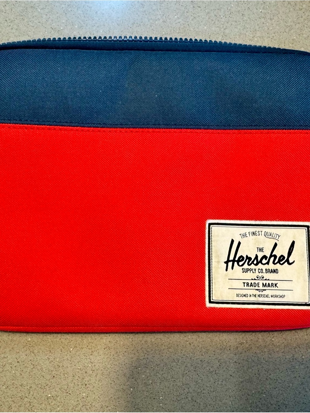 Herschel Supply Company Red and Navy Travel Pouch